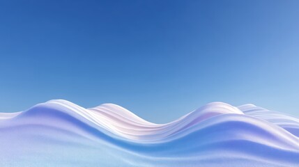 Poster - Abstract Light Blue Modern Flowing Waves