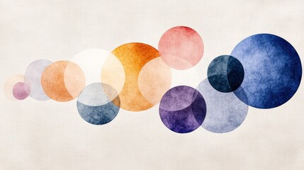 Poster - Abstract Pastel Circles Pattern Overlay