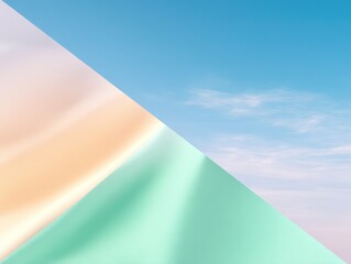 Poster - Abstract Pastel Gradient Triangles Background