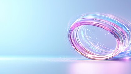 Poster - Abstract Pink Purple And Blue Light Circle In Soft Gradient Background