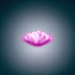 Poster - Abstract Pink Cloud in a Gray and Blue Background