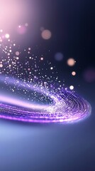 Poster - Abstract Purple Fingerprint Pattern Background With Glowing Particles
