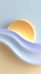 Poster - Abstract Sunset Over Calm Ocean Waves