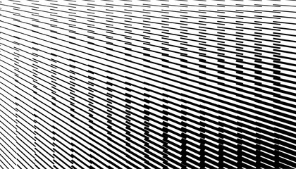 Poster - Black and white abstract transition pattern with dash line for modern background and jersey design. Fully editable vector element. Vector Format Illustration 