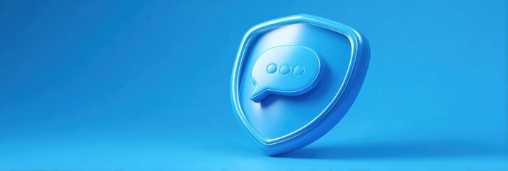 Aufkleber - Shield Wall Protects Online Chat Bubble in a Clean Upper Zone