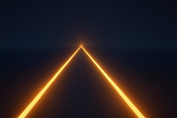 Poster - Symmetrical Pathway of Light Against Dark Background at Dusk