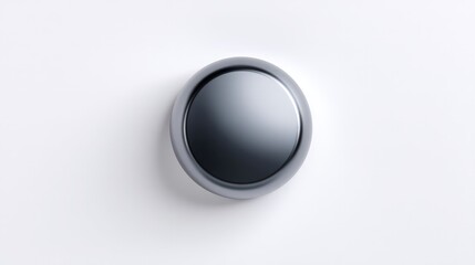 Poster - Black Circle on White Background: A Minimalist Studio Photograph