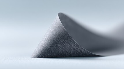 Poster - Black Folded Paper Corner on White Background