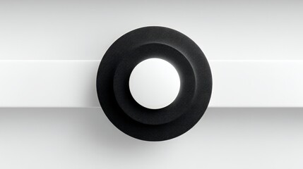 Poster - Bold Black and White Concentric Circle Composition