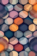 Poster - geometric pattern of overlapping circles with subtle color gradients, minimal style.