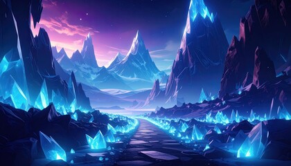 Poster - Ethereal Pathway of Floating Ice Crystals in Alien Atmosphere