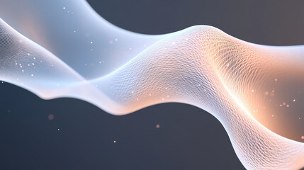 Aufkleber - Abstract wave design representing fluid motion with soft colors, perfect for backgrounds or creative projects.