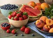 fresh summer fruits 