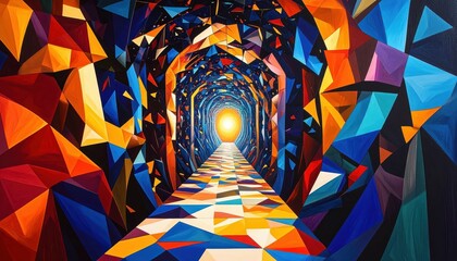 Poster - Surreal Pathway of Shattered Illusions Through Distorted Reality