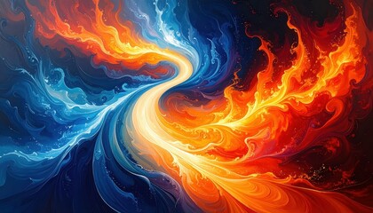 Poster - Dynamic Pathway of Swirling Elemental Forces of Fire and Water