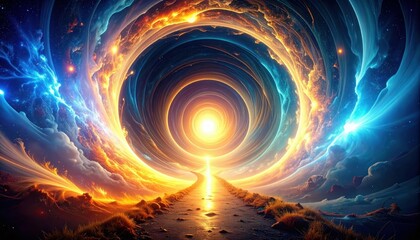 Poster - Surreal Pathway of Swirling Energy and Abstract Vortexes