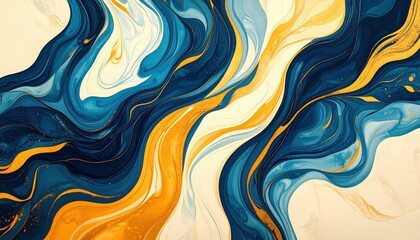 Poster - Swirling Ink Patterns on Paper Creating Artistic Fluid Pathways