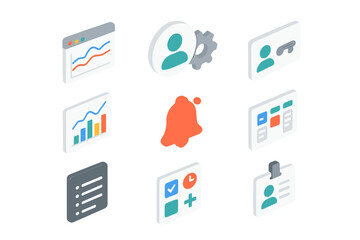 Poster - Digital icons for notification and data management
