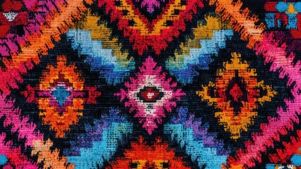 Aufkleber - A colorful area rug with unique design, perfect for home decor or office use