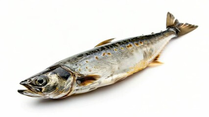 Poster - A fish lying down on a white surface, ideal for medical or science illustrations