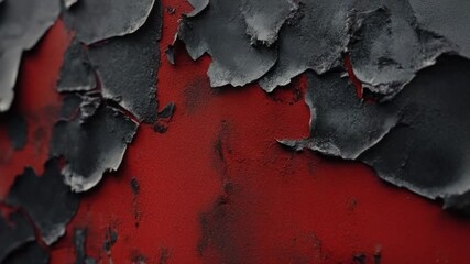 Poster - A close-up shot of peeling paint on a worn-out wall