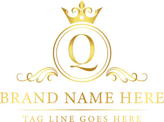 Poster - Golden elegant logo template