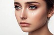 © abdelali - Single Tear Falling from Eyelid Close-Up Portrait