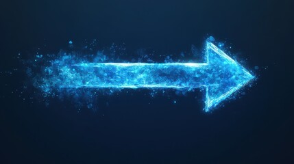Poster - blue arrow icon | blue arrow sign