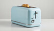 © Meheraj Hosen Mahid - Toaster with toasted bread against neutral background, classic kitchen appliance concept.