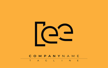 Poster - LEE abstract letter design. Modern Business Logo Design With Abstract Typography and Contemporary Style