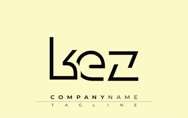 Poster - KEZ abstract letter design. Modern Business Logo Design With Abstract Typography and Contemporary Style