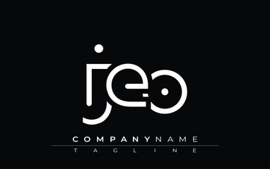 Poster - JEO abstract letter design. Modern Business Logo Design With Abstract Typography and Contemporary Style