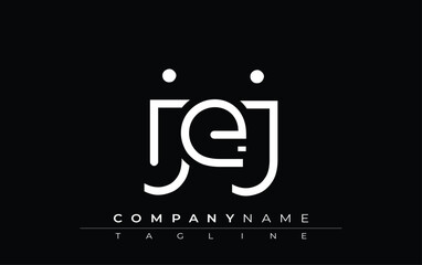 Poster - JEJ abstract letter design. Modern Business Logo Design With Abstract Typography and Contemporary Style