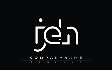 Poster - JEH abstract letter design. Modern Business Logo Design With Abstract Typography and Contemporary Style
