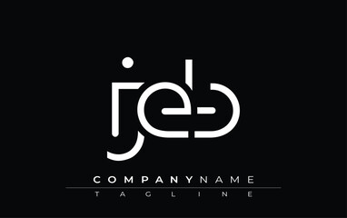 Poster - JEB abstract letter design. Modern Business Logo Design With Abstract Typography and Contemporary Style