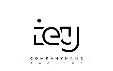 Poster - IEY abstract letter design. Modern Business Logo Design With Abstract Typography and Contemporary Style