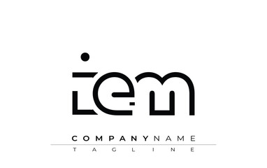Poster - IEM abstract letter design. Modern Business Logo Design With Abstract Typography and Contemporary Style