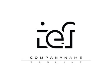 Poster - IEF abstract letter design. Modern Business Logo Design With Abstract Typography and Contemporary Style