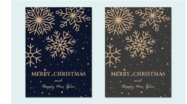 A set of Christmas and New Year Greeting cards | Adobe Stock