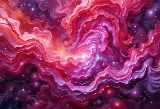 Vibrant cosmic nebula wallpaper for computer screens showcasing rich colors and abstract patterns