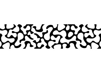 Aufkleber - Black vector pattern on a white background. animal skin, reptile, fish. Striped vector background with spotss for covers, posters. packaging. Camouflage. Predator. Stripe, Border