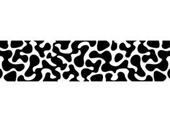 Aufkleber - Black vector pattern on a white background. animal skin, reptile, fish. Striped vector background with spots covers, posters. packaging, advertising. Camouflage. Predator. Stripe, Border