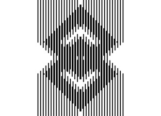 Aufkleber - Vertical vector pattern of thin black lines on white background, Modern design element. Striped vector background. Geometric shapes