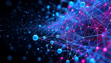 Poster - Abstract Network Connections A Visual Representation of Interconnectivity