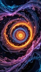 Aufkleber - Colorful swirling galaxy pattern ideal for mobile background displays