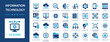 © Jan - Information technology icon set. Programming, network, website, data analytics, internet, cloud computing, big data.