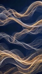 Aufkleber - Swirling waves of light and color create a dynamic mobile display background