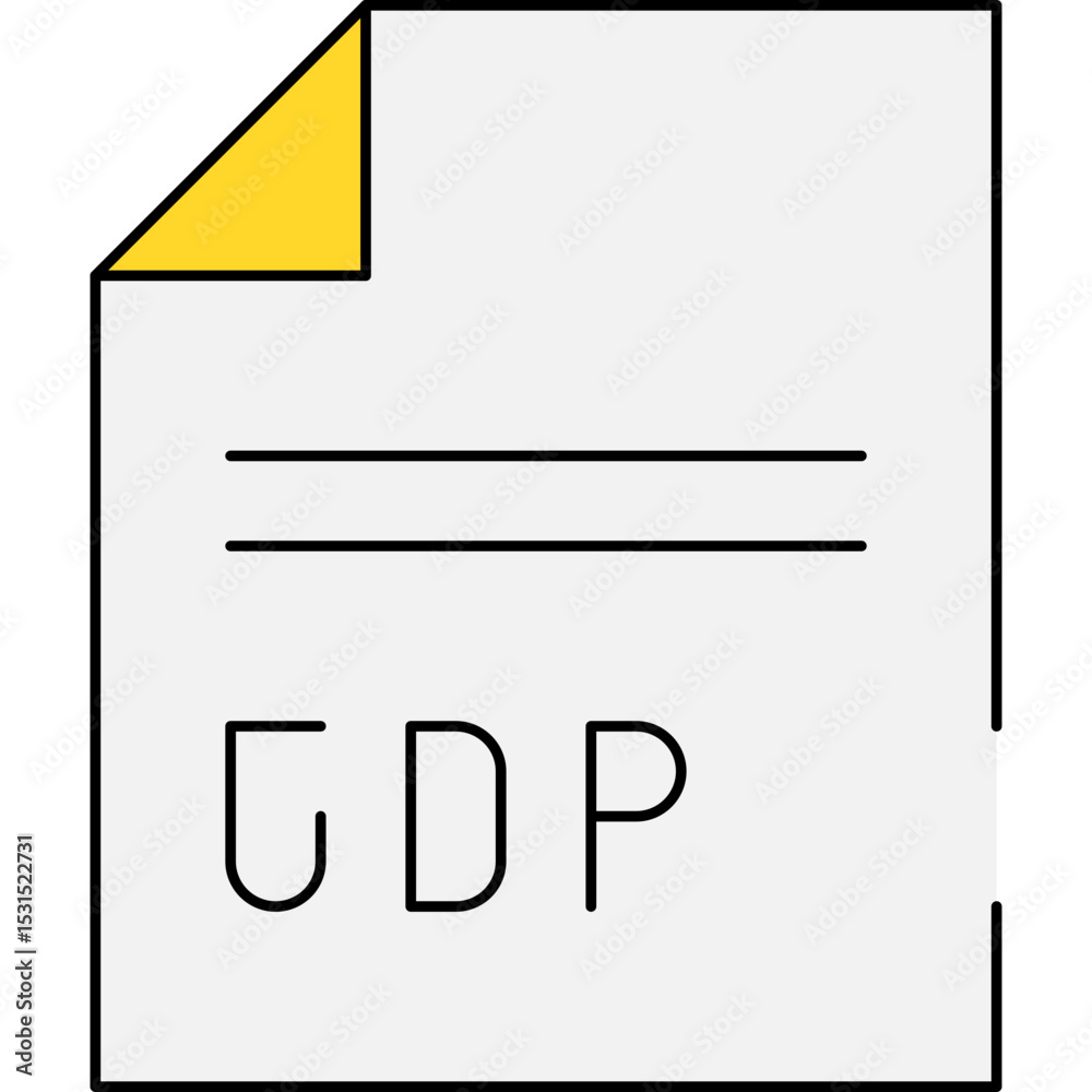 GDP single icon vector illustration