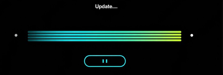 Aufkleber - Update Failure Screen With Interrupted Progress Bar and Static Noise Displayed on a Digital Interface