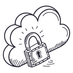 Poster - lock cloud